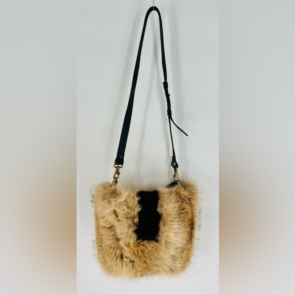 Lowell Quito Tan Fur Women's Handbag Shoulder Bag Crossbody & Brown Leather - Picture 2 of 8